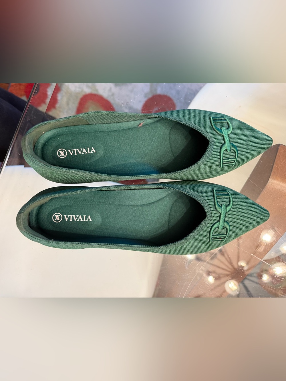 Vivaia Women's Emerald Knit Pointed-Toe Flats